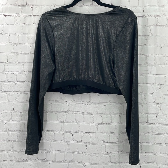 Torrid Curve 2X Shimmery Sparkly Fun Crop Top Elastic Glittery Under It All - Picture 6 of 10